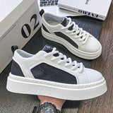 ADVBRIDGE  -  White Men Sneakers Breathable Skateboarding Shoes Outdoor Mens Walking Running Shoes Couple Lightweight Casual Shoes