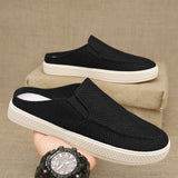 ADVBRIDGE  -  Men's Canvas Slippers Summer Outdoor Anti-slip Soft-sole Fashion Youth Casual Slippers Driving Sandals Joker Tide Half Slippers
