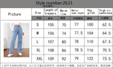 Advbridge Jeans Stretch Washed Denim Pants Women Summer Fashion Versatile Straight-Leg Denim Trousers Straight Jeans Chunky Pants