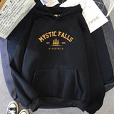 Advbridge Mystic Falls Virginia EST 1859 Streetwear Hoodies Sudaderas Hombre Men Clothing Streetwear Male Long Sleeve Hooded Pullovers Top