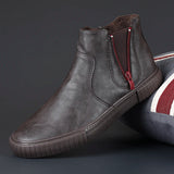 Advbridge Men's Chukka Boots Waterproof Leather Casual Lace Up Ankle Oxford Boots Daily Dress Shoes For Men