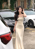 Advbridge Knitted Neck-mounted Long Dresses for Women Autumn New Elegant Fashions Slim Sleeveless Dress Evening Party Female Clothing