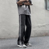 Advbridge High Street Washed and Worn Three Leg Jeans for Men Retro Streetwear Trendy Brand Rugged and Loose American Straight Leg Wide