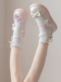 Advbridge Japanese Bow Design Mary Jane Shoes Women Summer 2024 Sweet Small Leather Shoes Female Cute Round Head Lolita Thick Sole Shoes