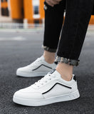 ADVBRIDGE  -  High Quality Men's Leather Casual Sneakers Man Classic Versatile White Shoes Comfortable Outdoor Walking Shoe Male Shoes