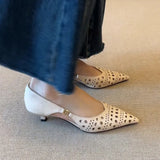 ADVBRIDGE  -  Fashionable Women's Hollow Breathable Handmade Leather Sandals 2025 Pointed Toe Wrapped Single Shoe