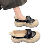 ADVBRIDGE  -  Shallow Mouth Single Shoe Breathable One Foot Sports Thick Soled Women Shoes Casual Sponge Cake Low Heel Solid Color Women Shoes