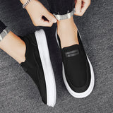 ADVBRIDGE  -  Summer Black Men's Loafers Platform Canvas Slip-on Shoes For Man Comfy Driving Casual Shoes Man Espadrilles zapatos para hombre