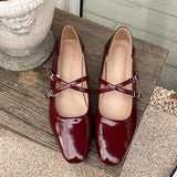 Advbridge 2025 Spring Women Ballet Flats Shoes Fashion Shallow Square Toe Shoes Concise Soft Sole Dress Slip On Shoes