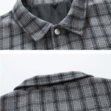 Advbridge Plaid Jacket Men Harajuku Woolen Jacket Coat Plus Size 8XL Spring Autumn Plaid Coats Male Outerwear Big Size 8XL