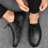 Advbridge Mens Sneakers Casual Slip On Loafers Outdoor Light Flats Autumn Leather Shoes Comfortable Mens Sneaker Lychee elegant shoes
