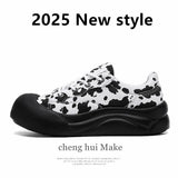 ADVBRIDGE  -  New Style Running Shoes Couple Style Unisex Running Shoes Genuine Leather Casual Men's Trendy Shoes with Sheepskin Lining-O