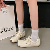ADVBRIDGE  -  Fashion Casual Sneakers White 2025 Summer Flat Square Toe Sneakers Women's Shoes