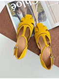 ADVBRIDGE  -  Women's Closed Toe Sandals Shoes Suit Female Beige Buckle Breathable Summer Heels Black New Low Girls Comfort Gladiator