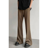 Advbridge Brown Black Suit Pants Men Fashion Social Mens Dress Pants Korean Loose Casual Flared Pants Mens Office Formal Trousers M-2XL