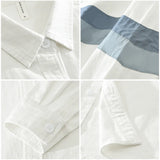 Advbridge Fashion Patchwork Contrasting Shirt for Men New Loose Cotton Casual Long Sleeve Shirt Men's Clothing