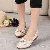 ADVBRIDGE  -  Woman Pumps Shoes for Women Round Toe With Bow Wedge Heel Medium Heels Popular Spring 2025 Trend On Promotion Chic Point Summer