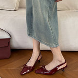 ADVBRIDGE  -  Spring New Brand Women Sandal Shoes Fashion Round Toe Shallow Slip On Mules Shoes Thin Low Heel Slingback Shoes New Woman