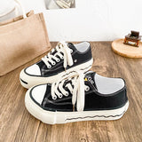 ADVBRIDGE  -  Unisex High-Top Vulcanized Canvas Sneakers Solid Green/Black Lace-Up All-Season Student Casual Shoes Low Top Skate Shoes