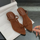 ADVBRIDGE  -  Fashion T Tied Design Brand Slippers Women Sexy Clip Toe Wedges Slide Sandals Summer Concise Comfortable Casual Women Flip Flops