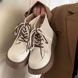 Advbridge 2024 Autumn New Gentle Style Original Short Boots Women's British Style Round Head Versatile Thick Bottom Short Boots