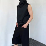 Advbridge Mens Casual Y2k High Collar Vest 2024 Spring New Genderless Gym Temperament French Streetwear Solid Color Simple Tank Top Unisex