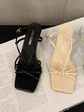 ADVBRIDGE  -  Niche Stiletto Design Sexy Elegant Sandals Women Fairy Shoes New Summer Temperament French Style Fine Strap Roman Shoes