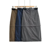 Advbridge -  Women Pockets Detail 2 in 1 Cargo Skirt Multi Zip Functionality Two Way Lengths