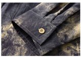 ADVBRIDGE  -  Men's Beach Travel Shirt Personalized Trendy Lapel Floral Pattern Printed Long-sleeved Vacation Casual Inch Clothes Shirt