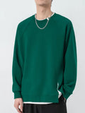 Advbridge Autumn Winter Men O-Neck Long T-shirt Fashion Casual Comfortable Loose High Street Fake Two Piece Sweater Bottom Shirt