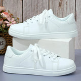ADVBRIDGE  -  Summer White Sneakers Trendy Thick Sole Skate Shoes Couple Style Casual Soft Sole Comfortable Outdoor Tre Breathable Comfortable