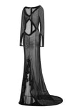 ADVBRIDGE  -  Women's Autumn and Winter New Retro Style Lace Spliced Hollow Hot Girl Dress Elegant Sexy Party Dress Club Clothing