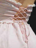 ADVBRIDGE  -  Women s Mini Tube Dress Strapless Backless Lace Trim Drawstring Slim Fit Summer Tube Dress Clubwear