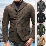 Advbridge Autumn Fashion Patch Pocket Solid Color Outerwear Mens Stand Collar Button Coat Streetwear Winter Thick Woolen Jacket Men Coats