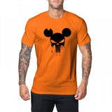 Advbridge Halloween Tear The Grimace T-Shirt For Men Orange Printed T-Shirts Short Sleeve Round Neck Top Fashion Holiday Male Clothing