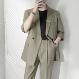 Advbridge Autumn Men's Clothing Light Luxury Business Leisure Suit Jacket Set Streetwear Elegant Korean Popular Clothes Slim Pants Suit