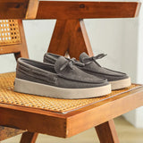 ADVBRIDGE  -  Autumn New Style Suede Casual Shallow Mouth Single Shoes for Men Fashion Trendy Slip on Comfortable Lace Up Chunky Sneakers