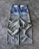 Advbridge American Retro Double Stitching Washed Baggy Jeans Men's Y2K New Harajuku Hip-Hop Gothic Casual Joker Wide Trousers Street Wear