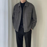 Advbridge New Autumn Solid Corduroy Jacket Men Casual Turn-down Collar Coat Men's Jackets Man Outerwear Windbreak Overcoat Men's Clothing