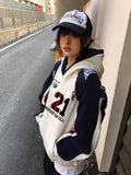 Advbridge Y2k Vintage Women Hoodies Oversized Harajuku Patchwork Hooded Sweatshirts Korean Preppy Style Streetwear Casual Pullover