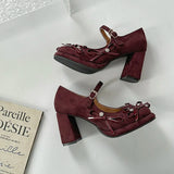 ADVBRIDGE  -  Platform Thick Heel Women Mary Jane Shoes Ladies Elegant Wedding Party Pumps 2026 Spring Ladies Designer Luxury Single Shoes