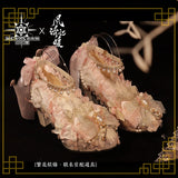 Advbridge Kawaii Princess Cos Shoes Flower Wedding Round Toe High Heels Lolita Flower Fairy Shoes Lolita Halloween for Women Girls Gifts