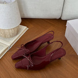 ADVBRIDGE  -  Spring New Brand Women Sandal Shoes Fashion Round Toe Shallow Slip On Mules Shoes Thin Low Heel Slingback Shoes New Woman