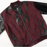 Advbridge American States New Fashion High Street Stitching Contrast Pilot Jacket Y2K Harajuku Retro Couple Casual Joker Top Men And Women