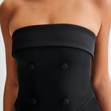 ADVBRIDGE  -  Summer Tube Top Short Skirt Backless Slim Temperament Elegant Women's Dress