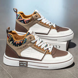 ADVBRIDGE  -  Autumn Fashion Embroidery Low Top Casual Shoes for Men Retro Versatile Comfortable Non Slip Wear Resisdent Lace Up Sneakers