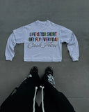 Advbridge Harajuku Hip Hop Letter Pattern Double Layer Long Sleeved Graphic T Shirts Gothic Retro Hot Diamond Sweatshirt Casual Streetwear
