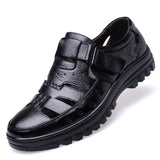 Advbridge Genuine Leather Sandals Men Summer Shoes Non-slip Men's Sandals Soft Casual Brand Footwear ZHK289