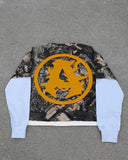Advbridge American street Harajuku print camouflage long sleeve pullover men long sleeve Y2K loose letter print oversized T-shirt