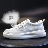 ADVBRIDGE  -  Leather sneakers 2025 Autumn/winter New Single Shoe Thick Soled Women's Shoes Flat Soled Shoes Casual Shoe Women's Board Shoes